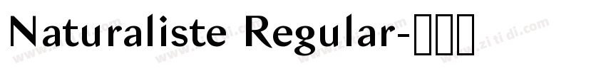 Naturaliste Regular字体转换 Naturaliste Regular字体转换